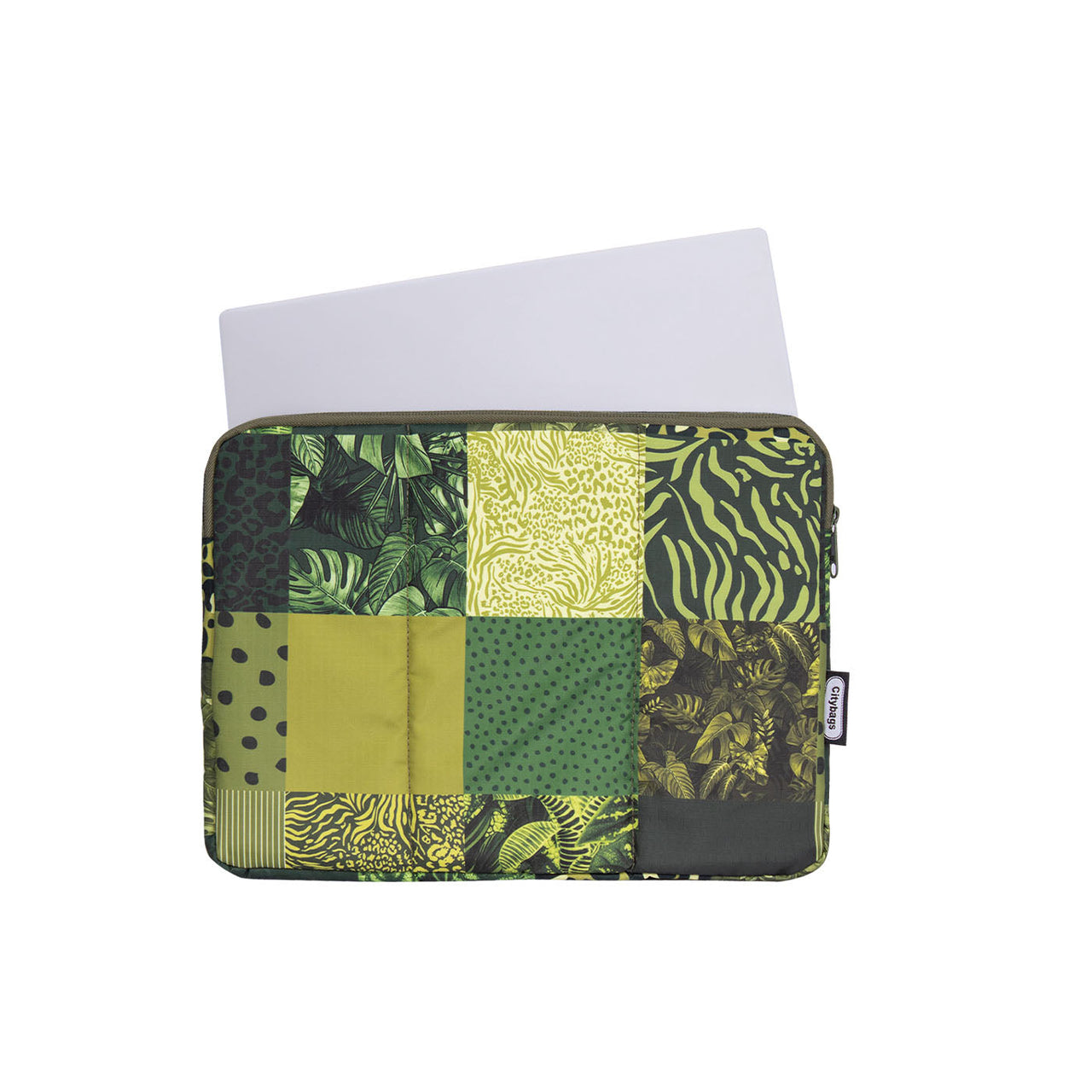 Estuche Laptop Grande ULTRA Estampado Green Citybags Multicolor 37x27x2cm
