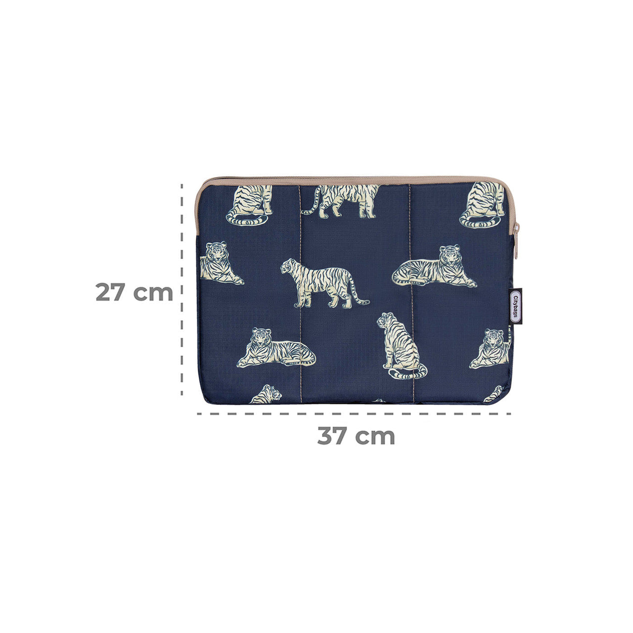 Estuche Laptop Grande ULTRA Estampado Tigres Citybags Multicolor 37x27x2cm