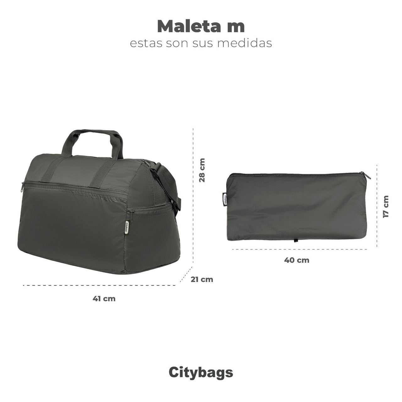 Maleta M ULTRA Plegable Estampado Gatos Citybags Multicolor