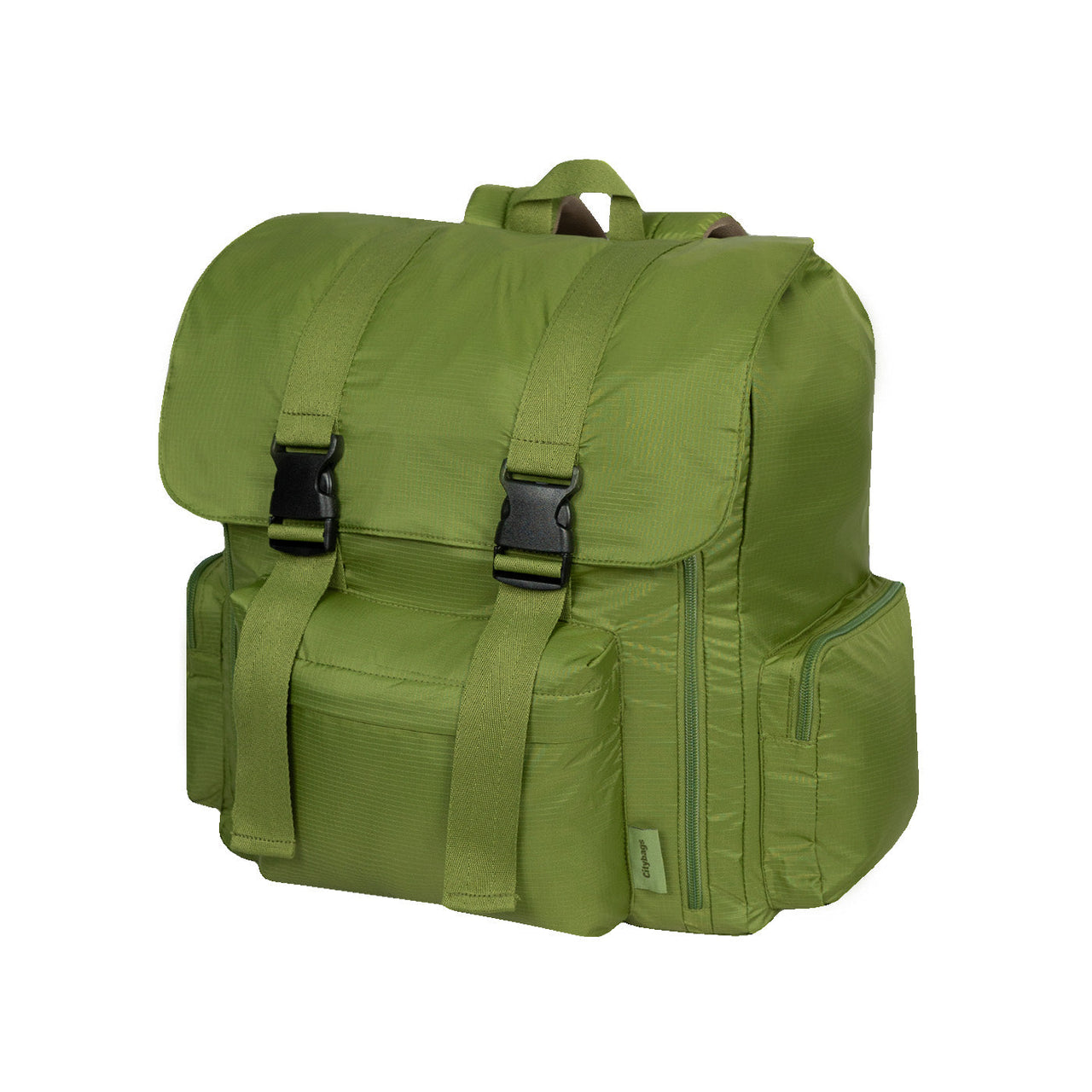 Morral Mochilero Pequeno Citybags Verde Pino