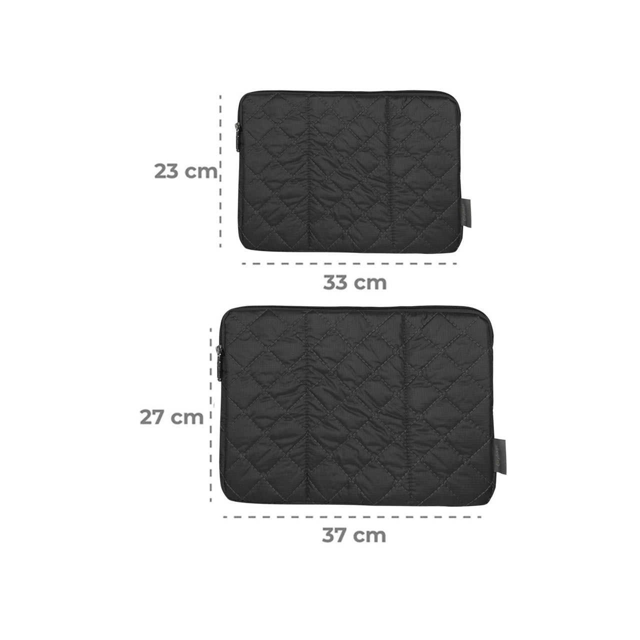 Estuche Laptop Grande Puffer Negro 37x27x2cm