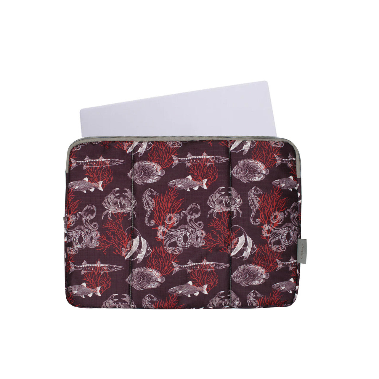 Estuche Laptop Grande ULTRA Estampado Coral Citybags Multicolor 37x27x2cm