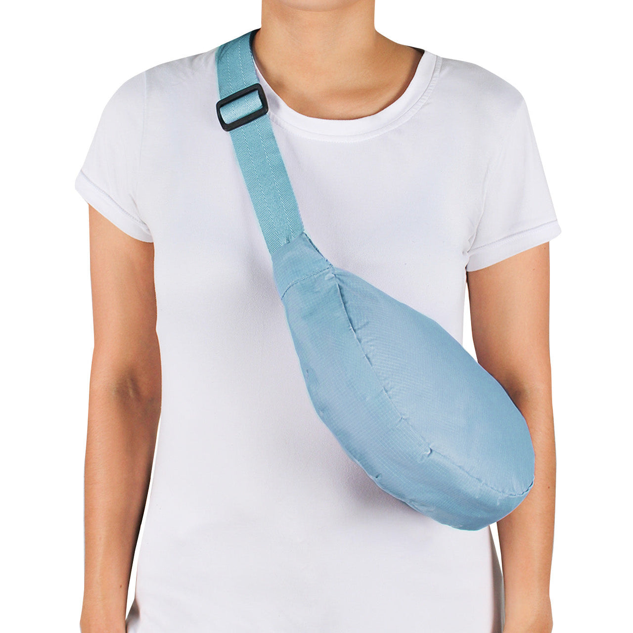 Bolso City Pequeño Manos Libres Plegable Azul Claro