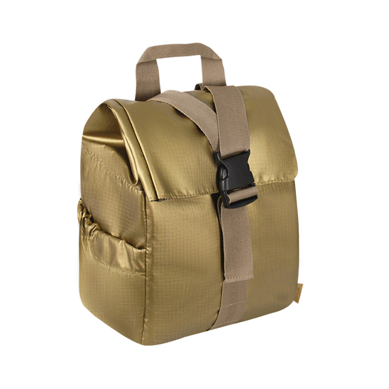 Lonchera Ajustable Convertible Morral Citybags Ultra Brillante Gold