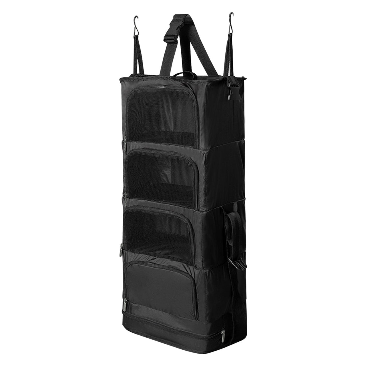 Cubos Organizador de viaje para carry on - Acordeon 5 compartimientos con MALLA -  Light Negro