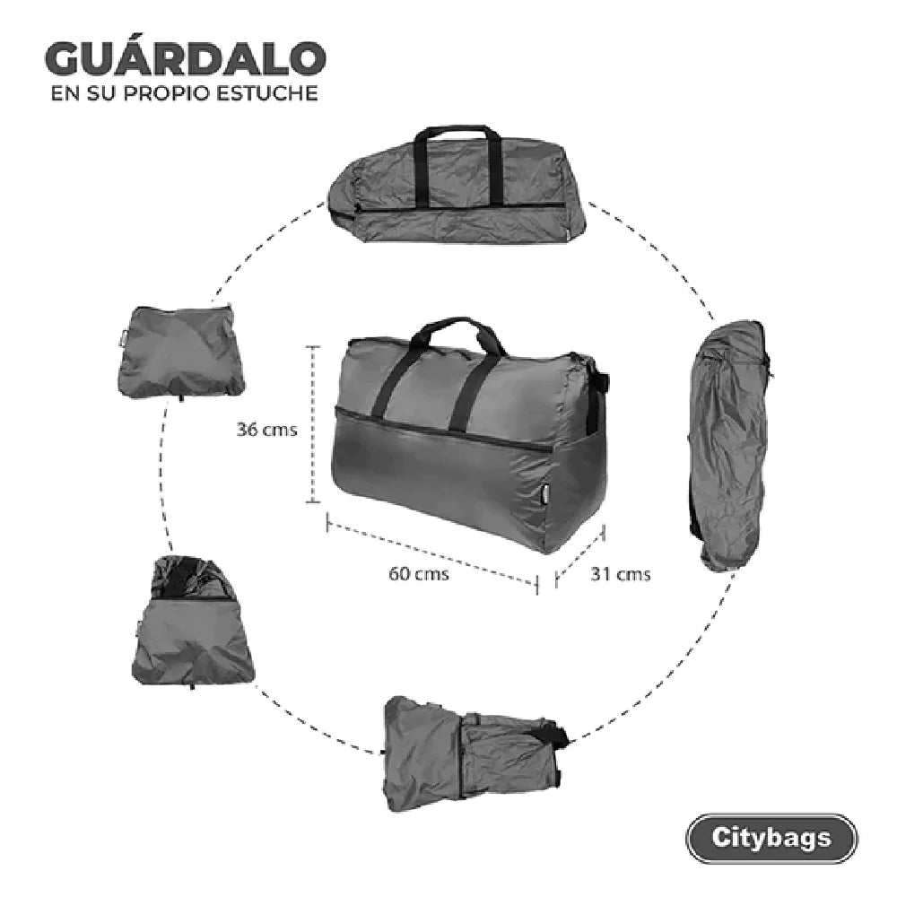 Maleta XL ULTRA Plegable Estampado Azulejos Citybags Multicolor