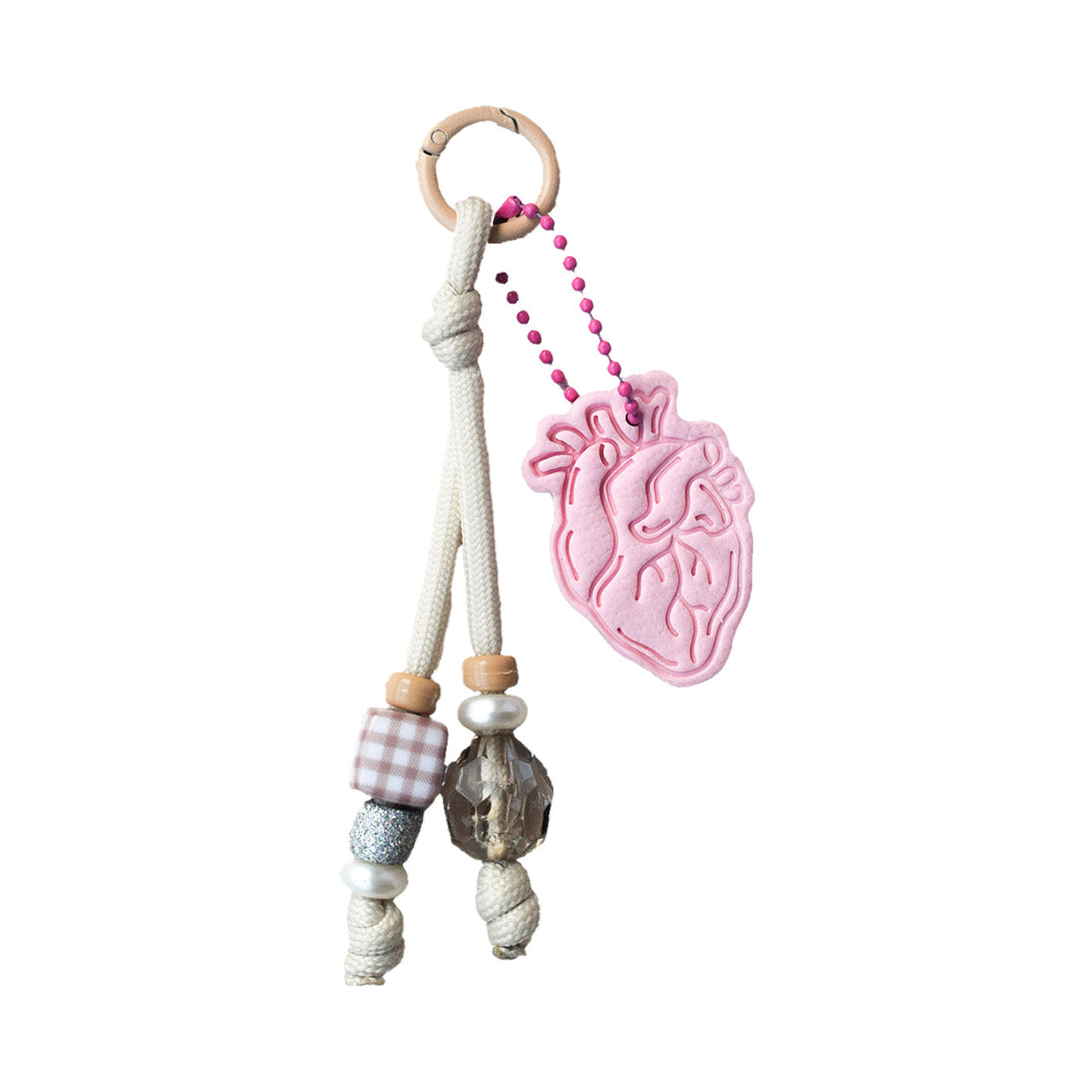 Charm Corazón anatómico Rose