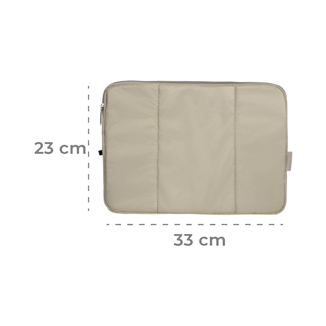 Estuche Laptop Pequeño Citybags Beige 33x23x2