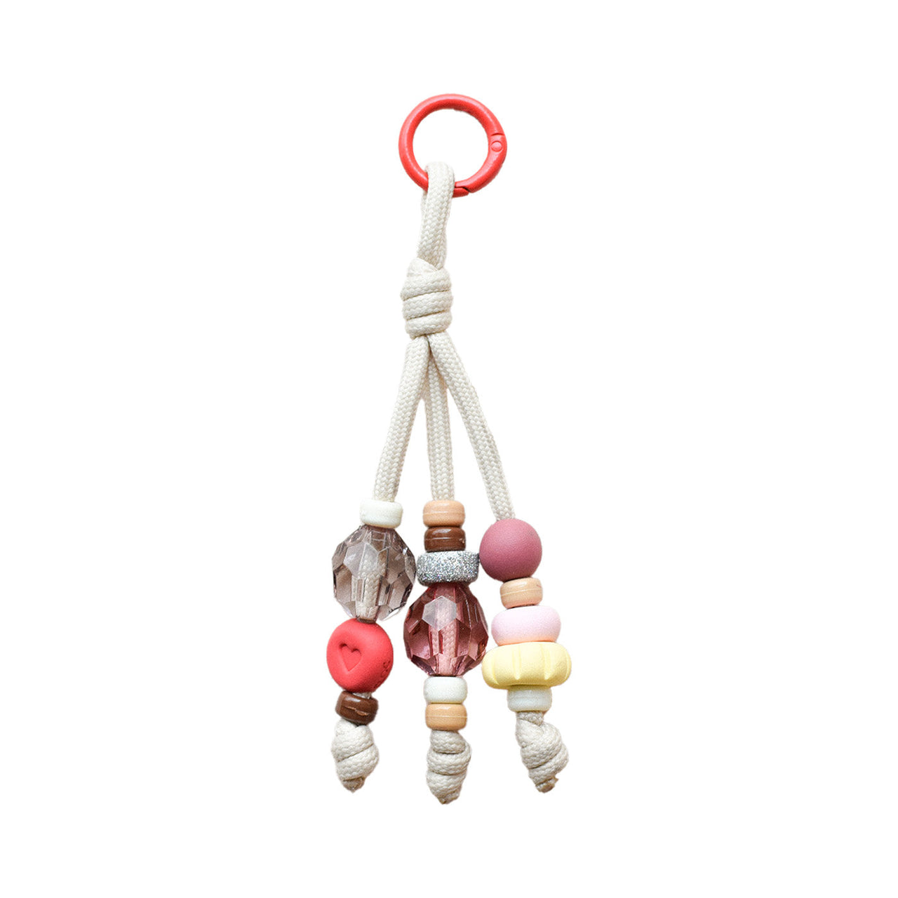 Llavero triple Beige
