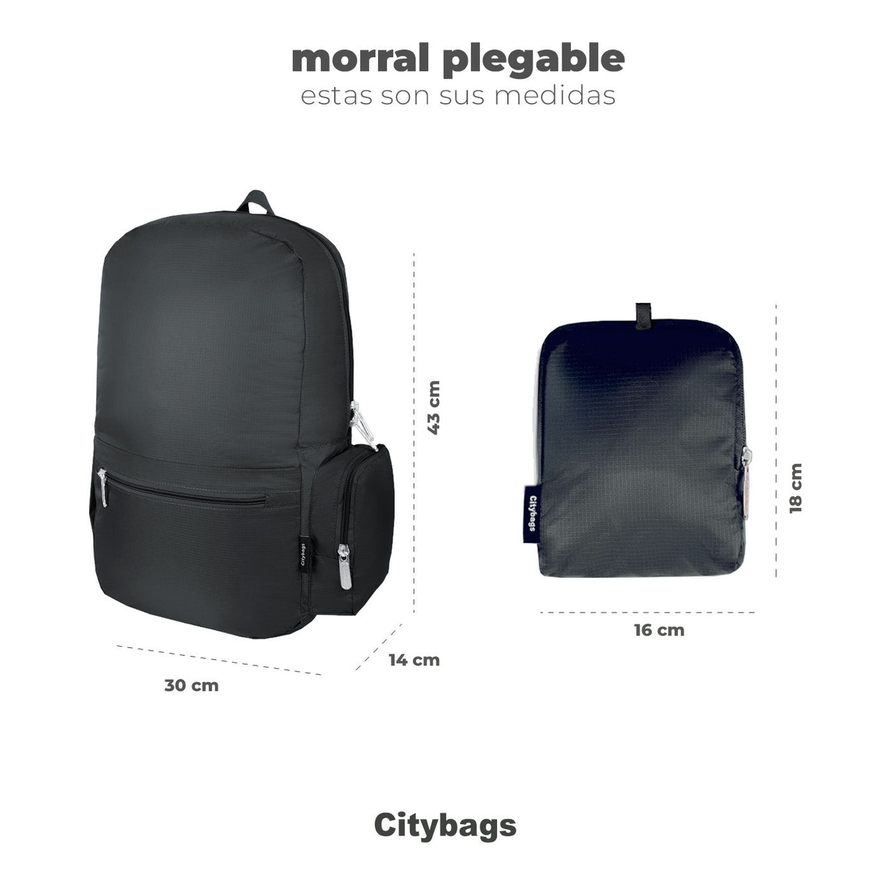 Morral Plegable ULTRA Estampado Nuqui Citybags Multicolor